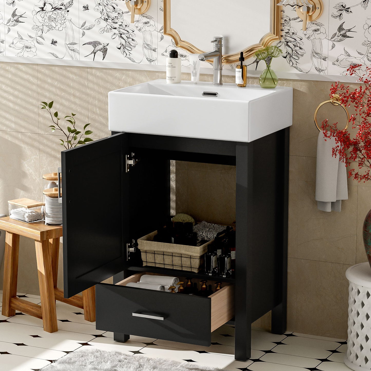Bathroom Vanity With Sink, Frame And Drawer Hearth and Haven