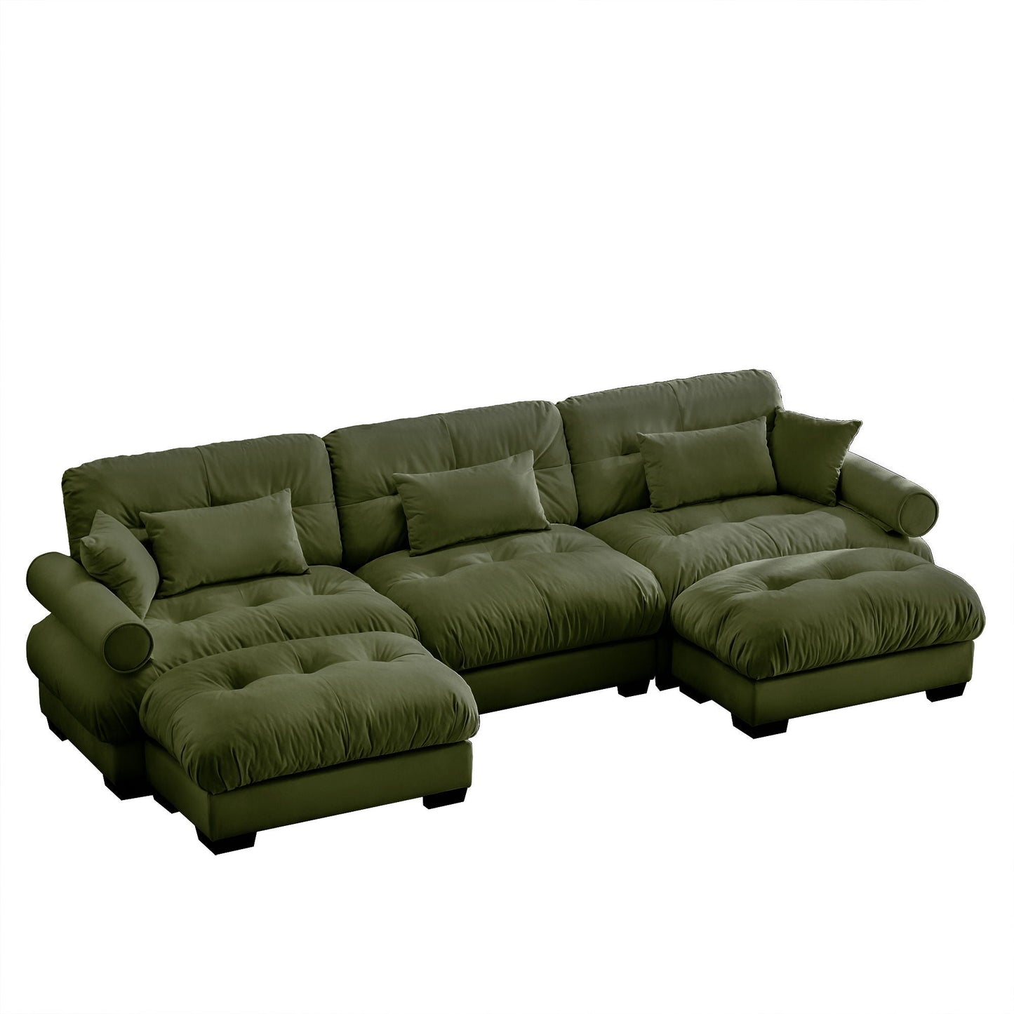 Super Comfort Oversized Modular Sectional Sofa With Movable Ottoman - Snoozhouse