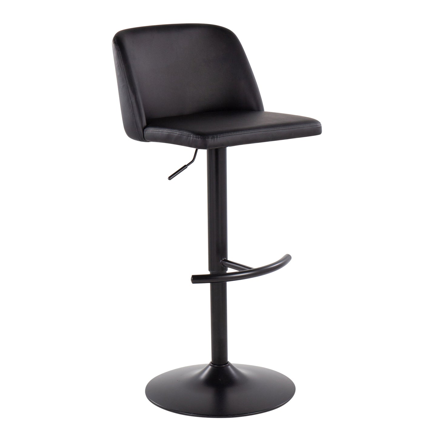 Toriano - Contemporary Adjustable Bar Stool With Rounded T Footrest (Set of 2) Lumi Source
