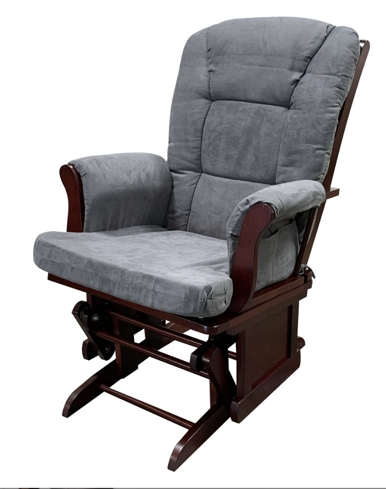 Adeliza - Microfiber Glider Chair With Ottoman - Gray Acme