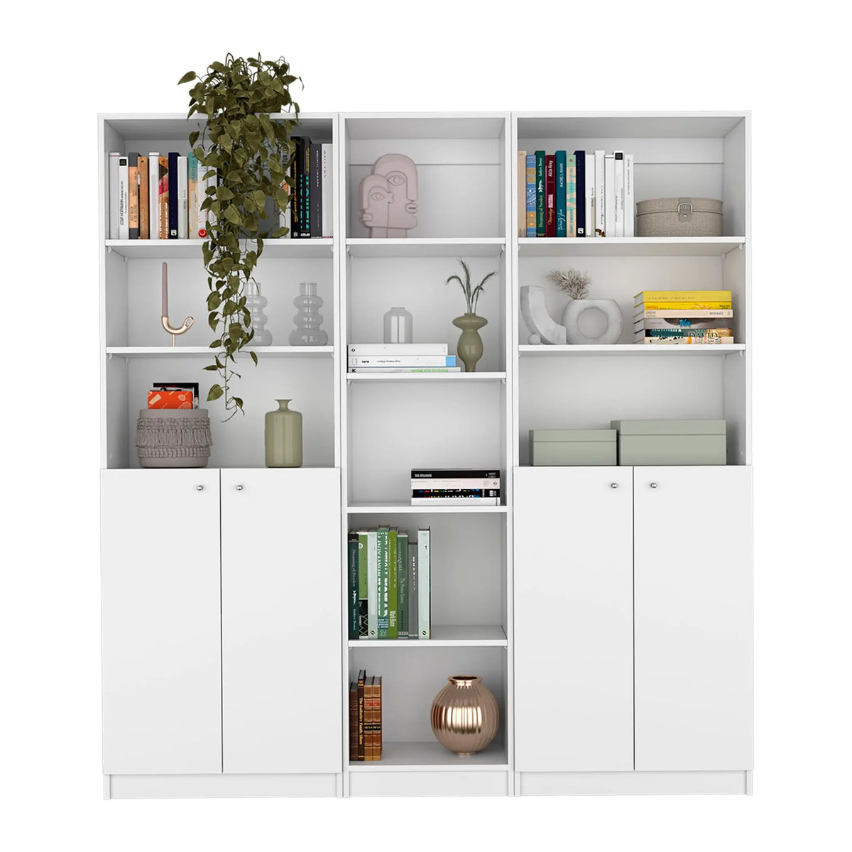 Levan - 3 Piece Living Room Set With 3 Bookcases Home Essentials