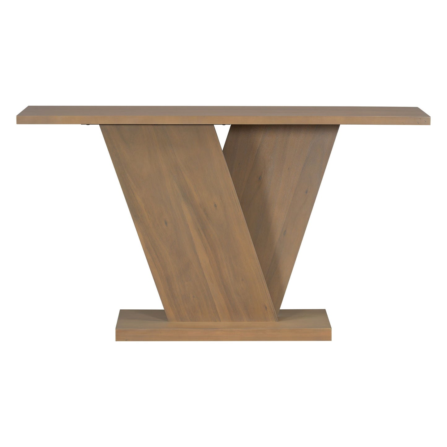 Console Table With V Shape Base, Sculptural Entryway Accent Noble House