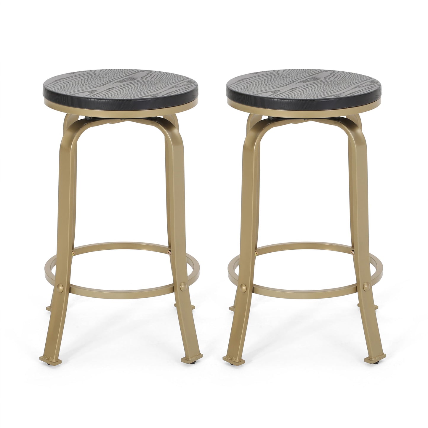 Modern Industrial Counter Stool Set With Swivel Function Noble House
