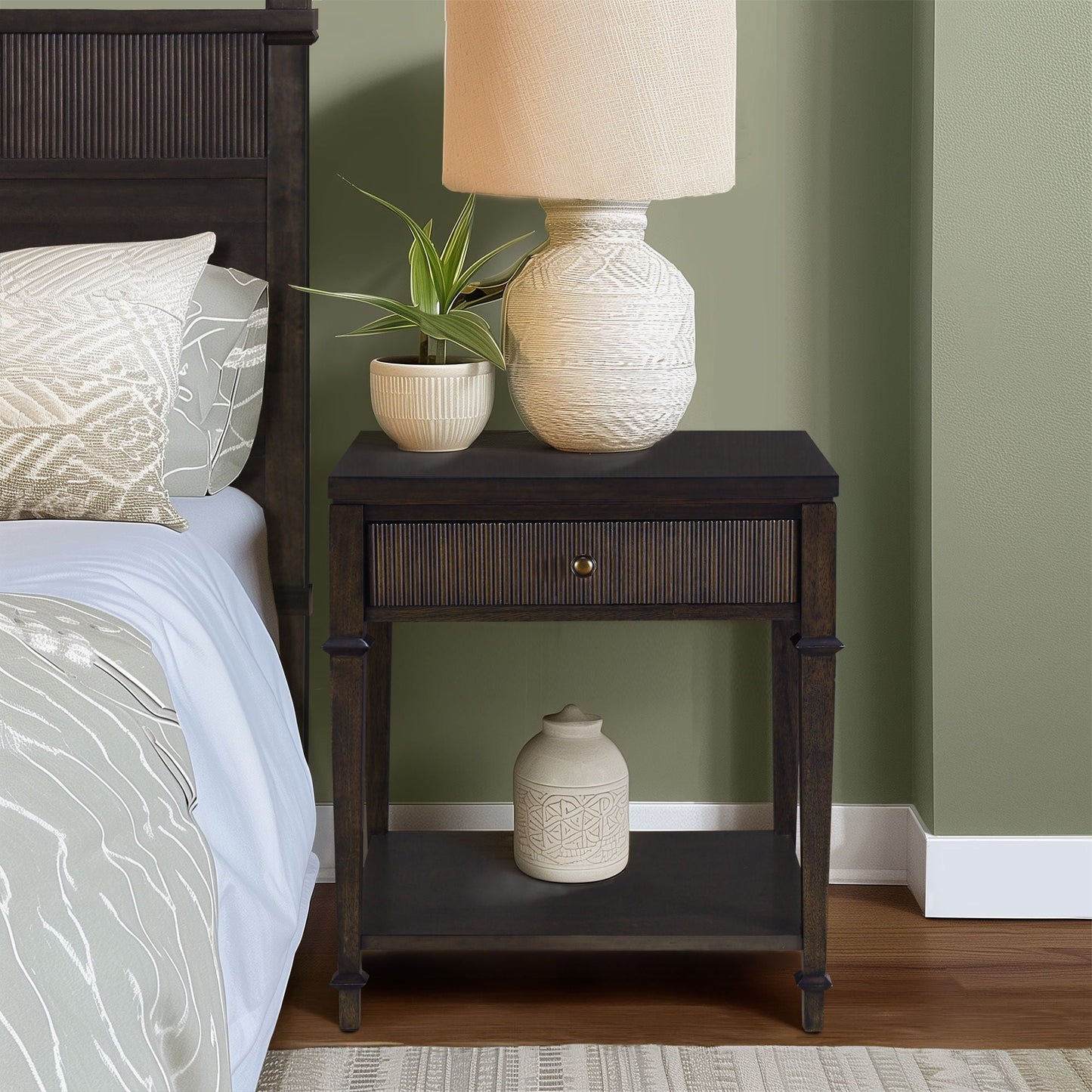Kenna - Nightstand - Dark Coffee Martha Stewart