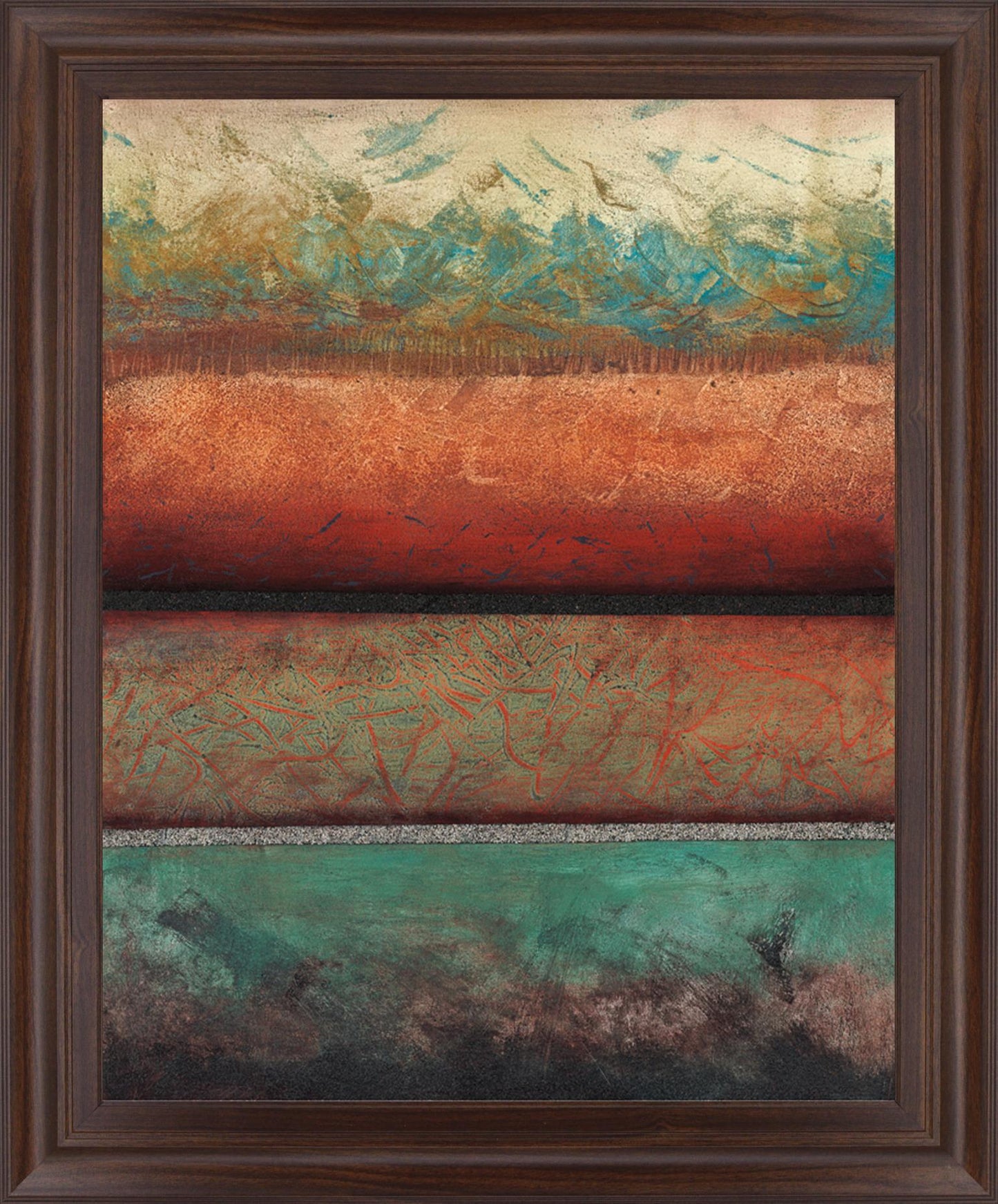 Terracotta Ember - 28" x 34" Framed Wall Art Classy Art
