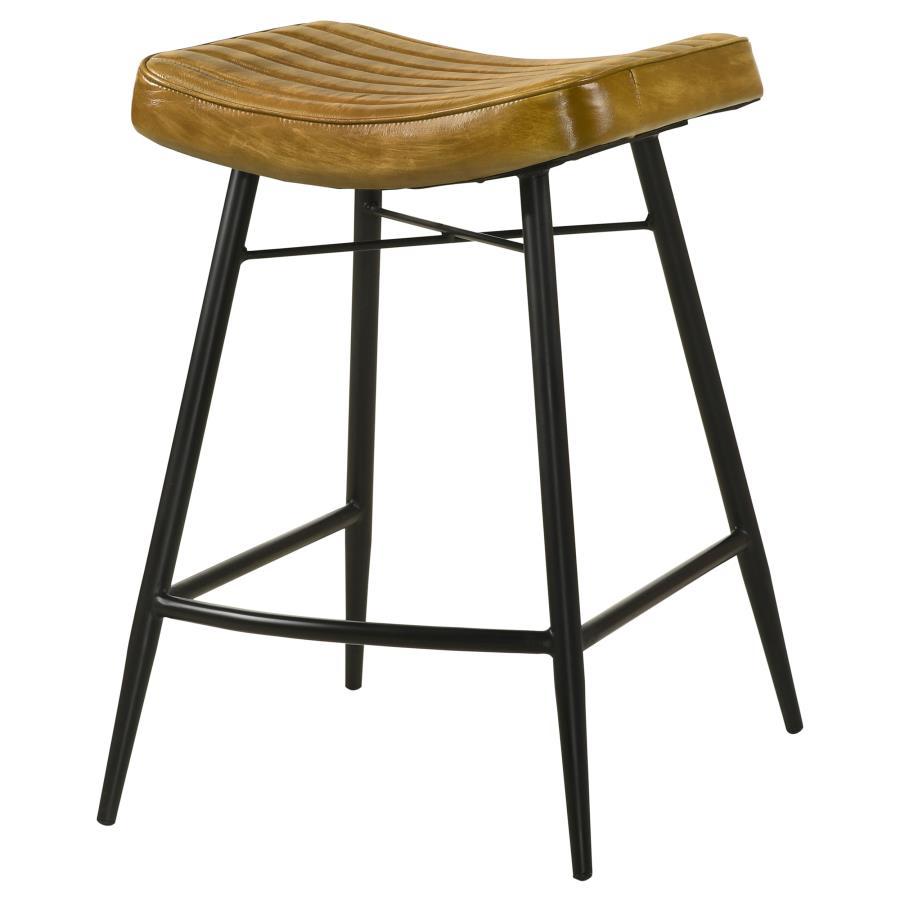Bayu - Leather Upholstered Counter Stool (Set of 2) Coaster Fine Furniture