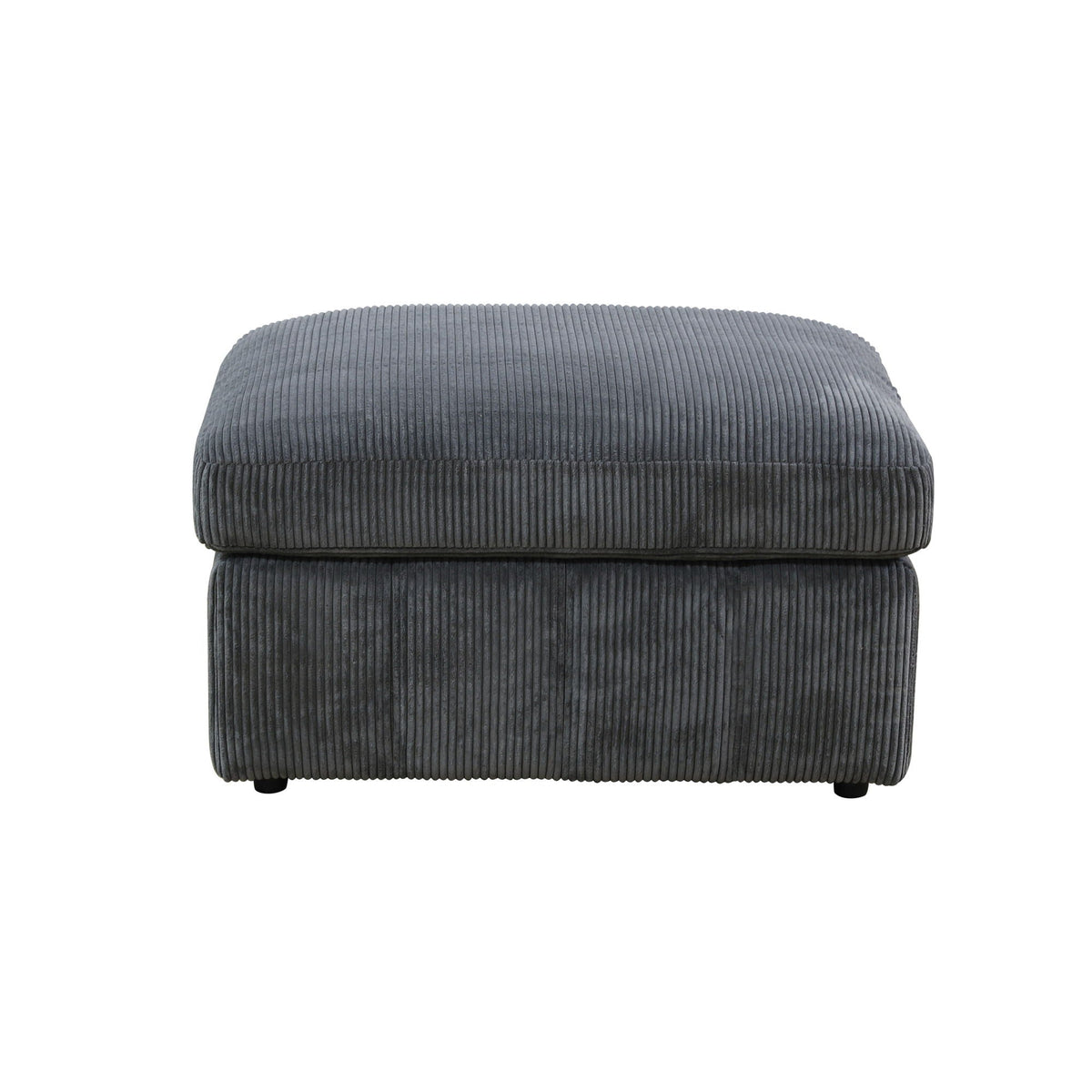 Oversized Ottoman Footrest Extra Seat Living Room - Dark Gray Home Essentials