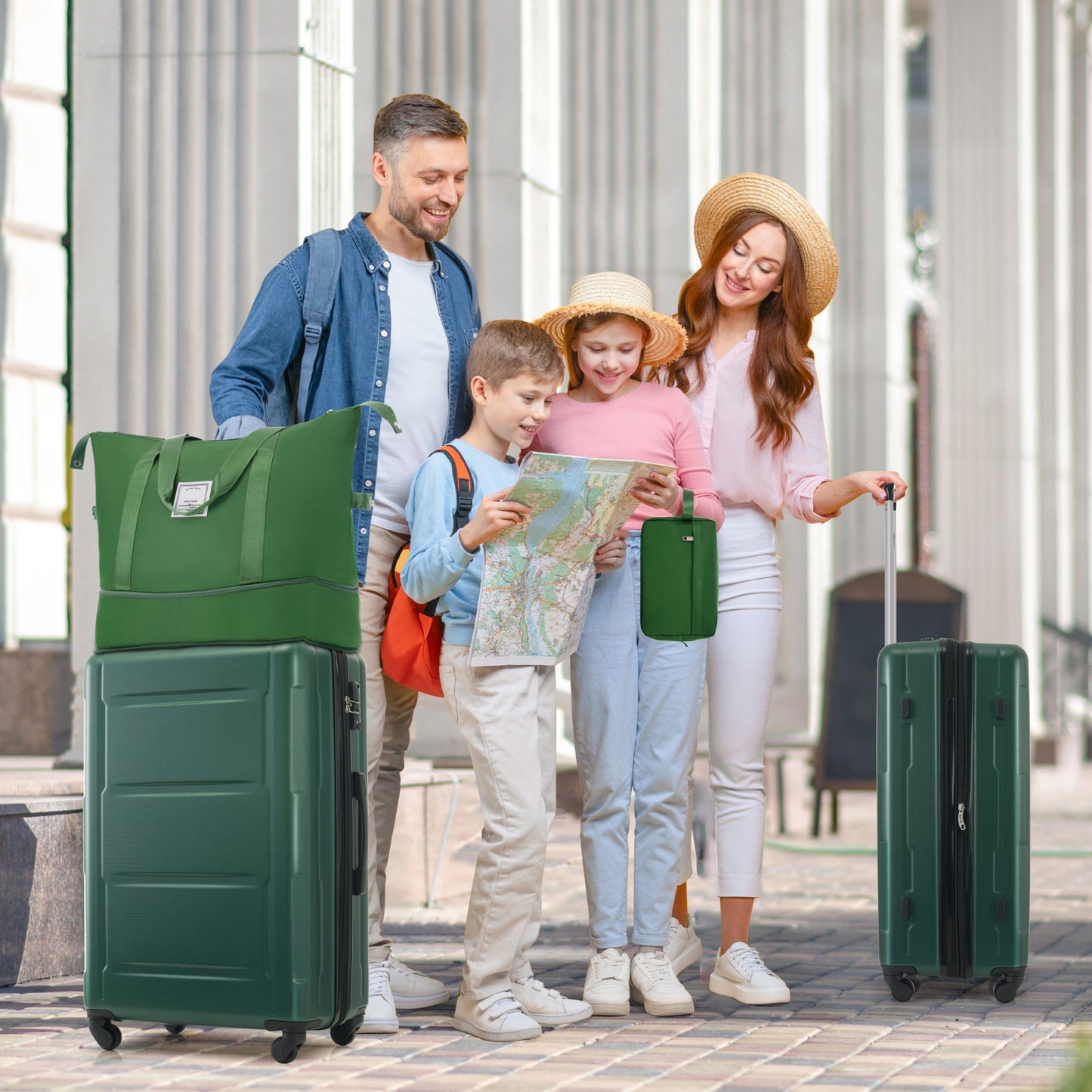 2 Piece Luggage Set With Bags Expanable Spinner Wheels ABS Lightweight Suitcase With Tsa Lock 20" / 24" Daily Nest