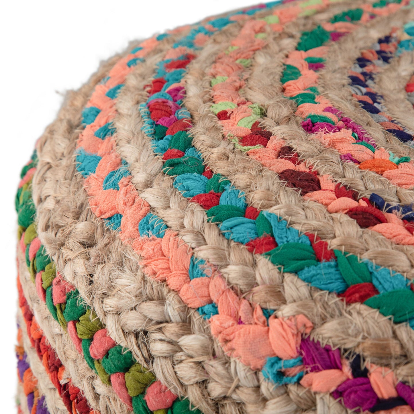 Margo - Handcrafted Round Pouf Simpli-Home