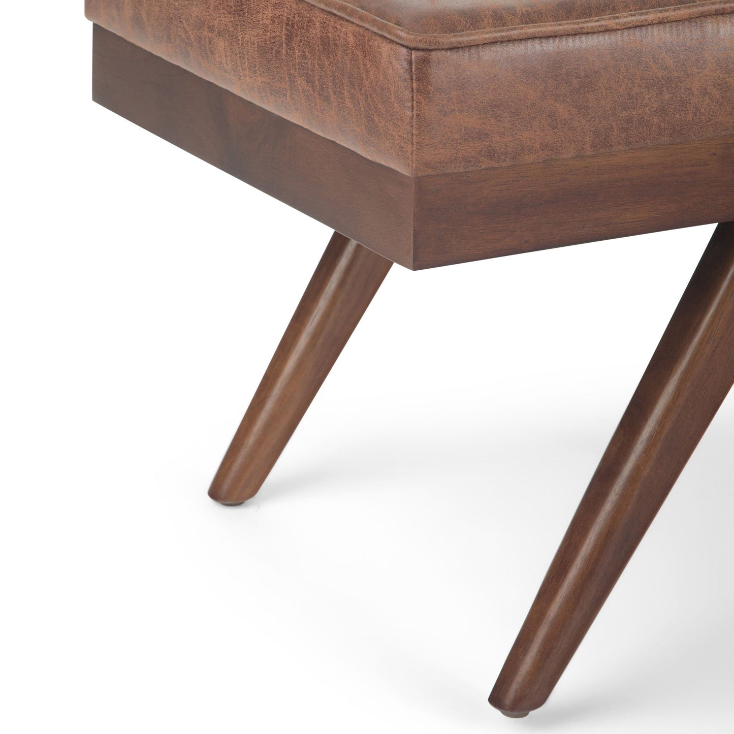Pierce - Mid Century Upholstered Ottoman Bench Simpli-Home