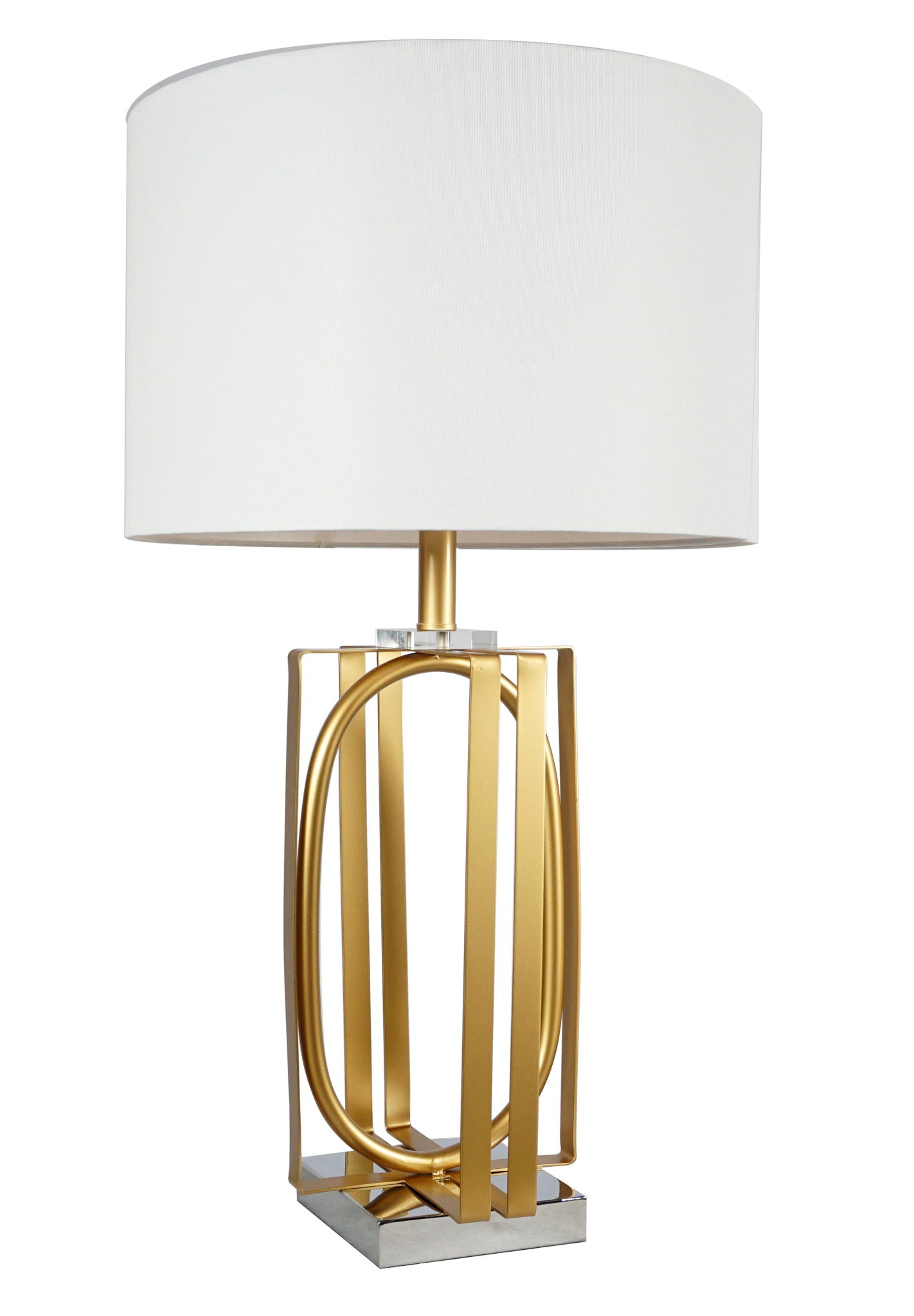 Table Lamp - Gold & White Crown Mark
