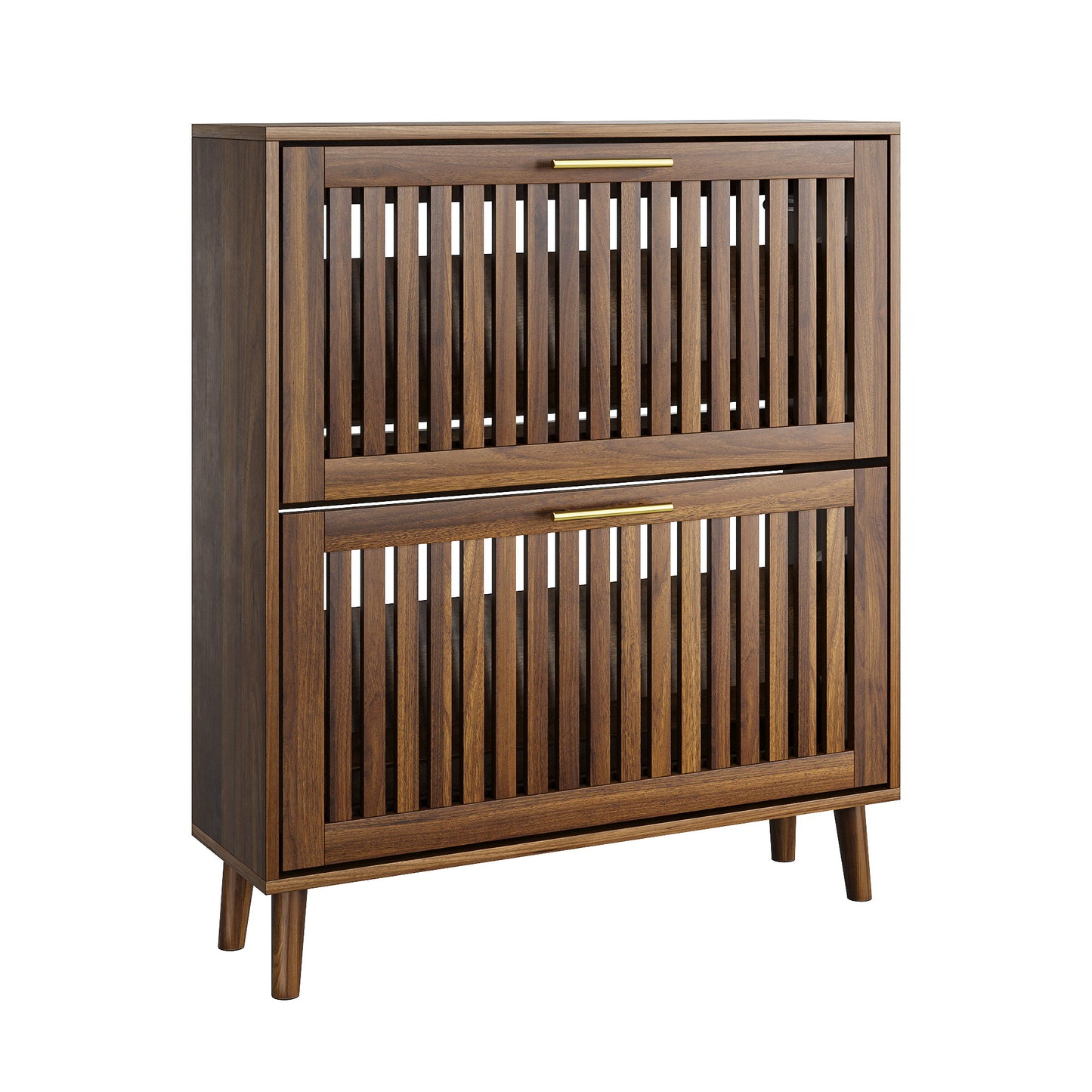 Medieval Modern Shoe Cabinet With 2 Flip Drawers And Fence Design Daily Nest