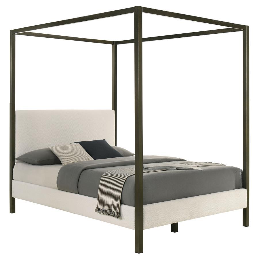 Monroe - Upholstered Canopy Bed Coaster Fine Furniture