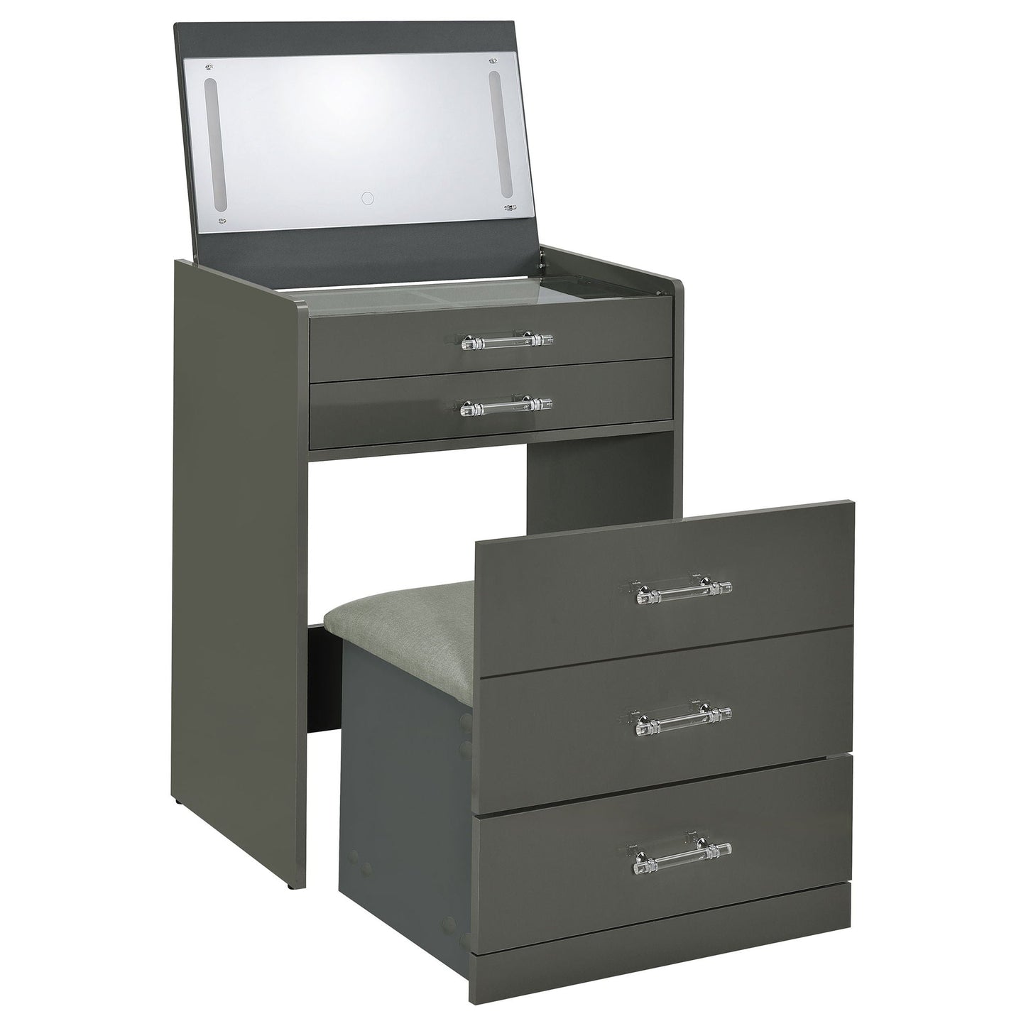Danbury - 3-Drawer Makeup Vanity & Stool Set Coaster Fine Furniture