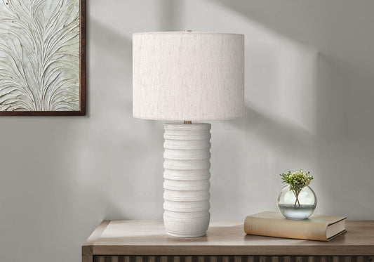 Table Lamp, Lighting, Resin, Transitional - Cream 8th Street