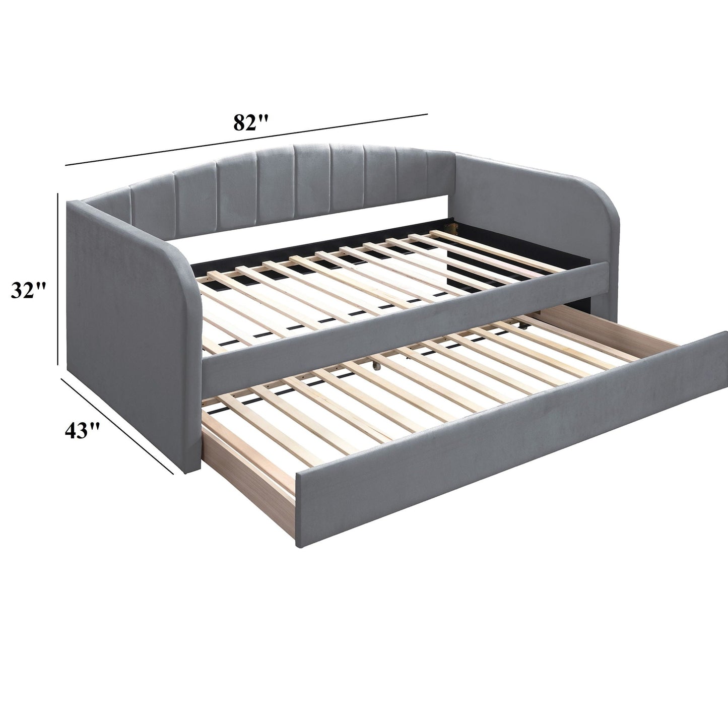 Modern Day Bed Trundle With Slat Support Home Essentials