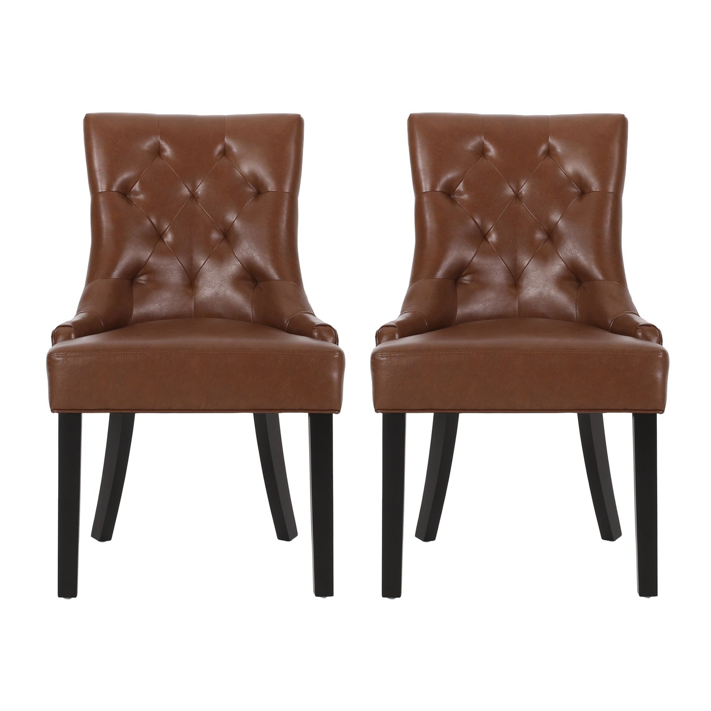 Cheney - Contemporary Dining Chair Tufted Upholstery (Set of 2) Noble House