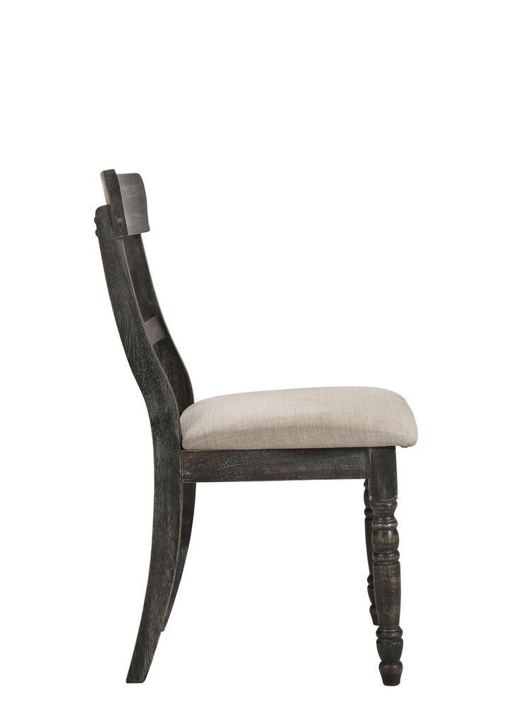 Leventis - Linen Weathered Side Chair (Set of 2) - Light Brown Acme