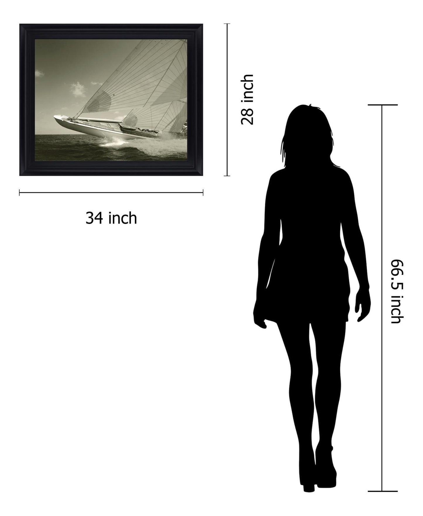 Windborne Racer - 28" x 34" Framed Wall Art Classy Art
