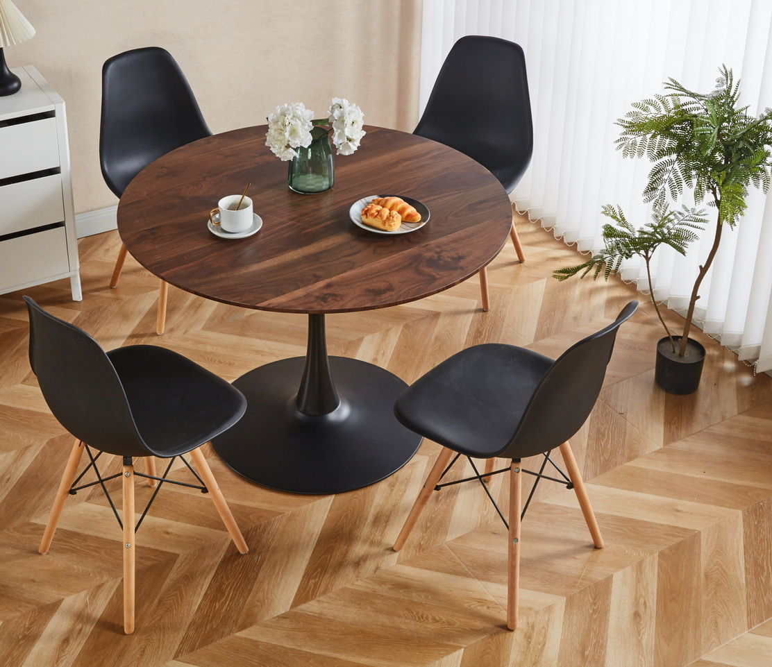 Tulip Table Mid-Century Dining Table With Round MDF Table Top, Pedestal Dining Table, End Table Leisure Coffee Table Home Essentials