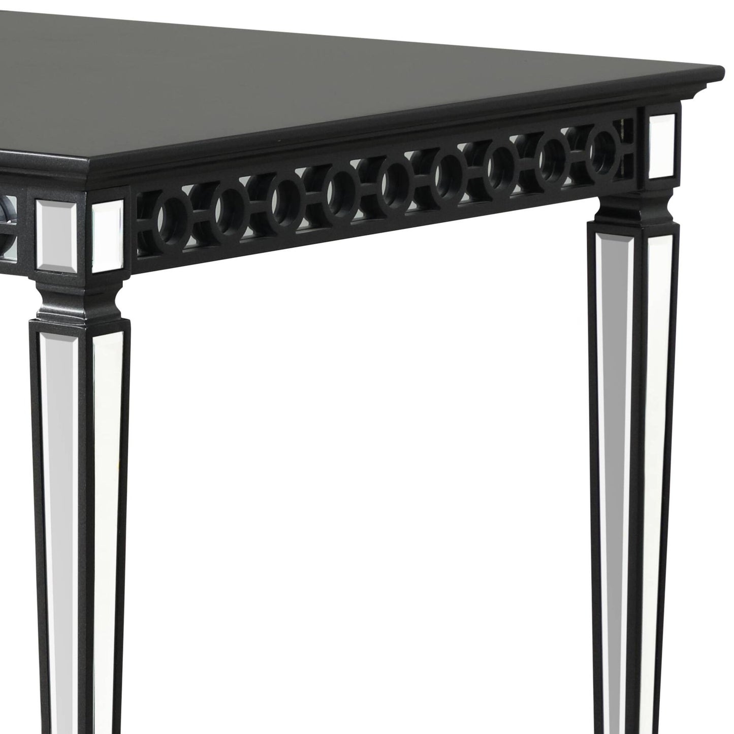 Varian II - Mirrored Dining Table - Black Acme