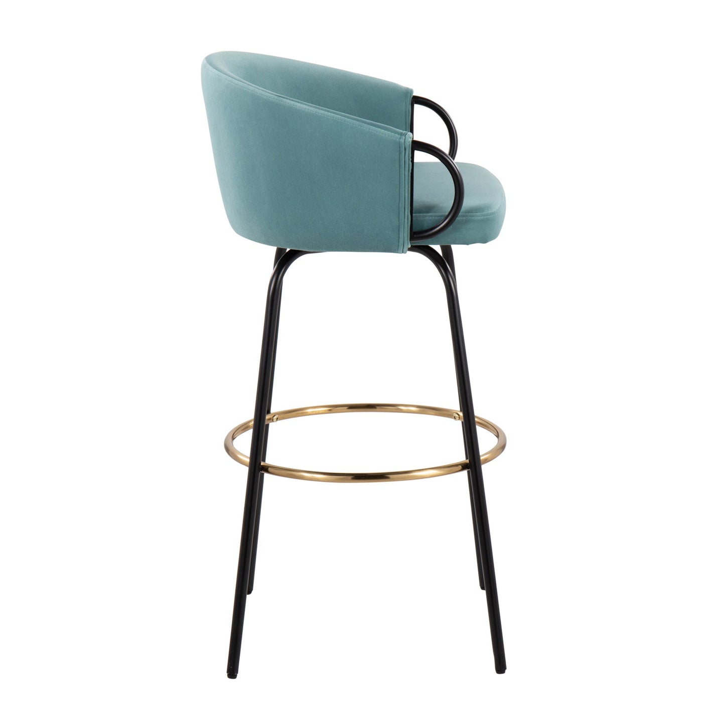 Claire - Contemporary / Glam Barstool With Footrest (Set of 2) Lumi Source