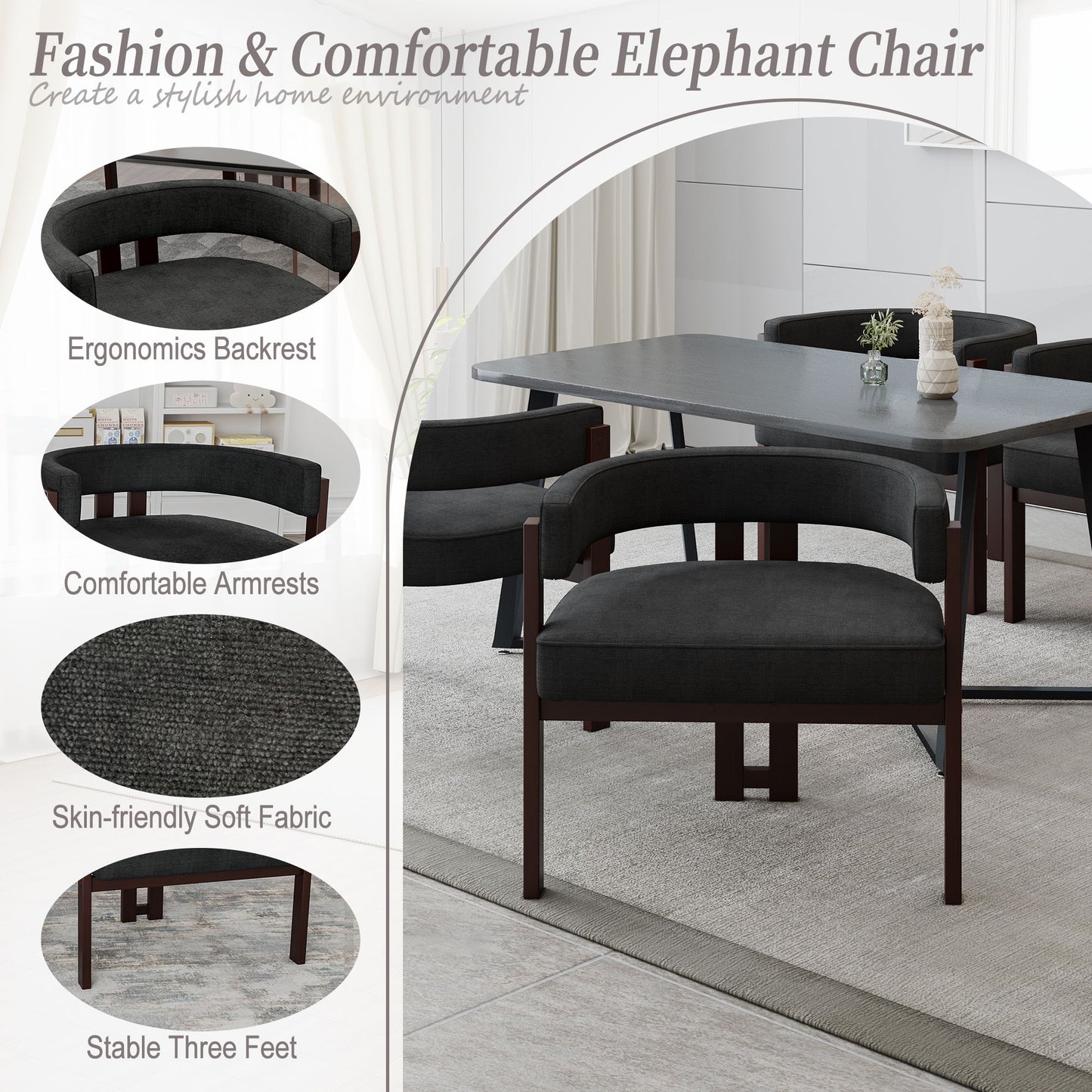 Modern Accent Teddy Upholstered Armchair Home Essentials