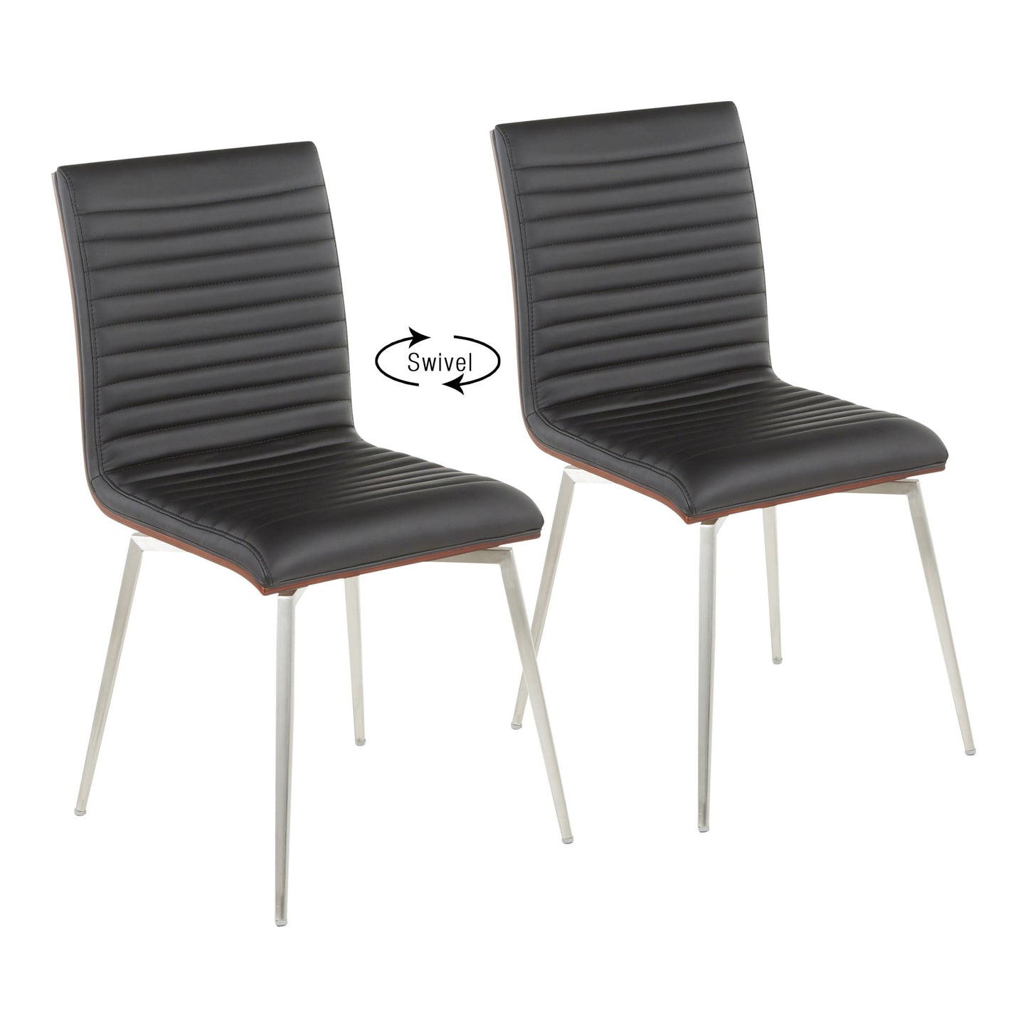 Mason - Contemporary Dining Chair (Set of 2) With Swivel Lumi Source