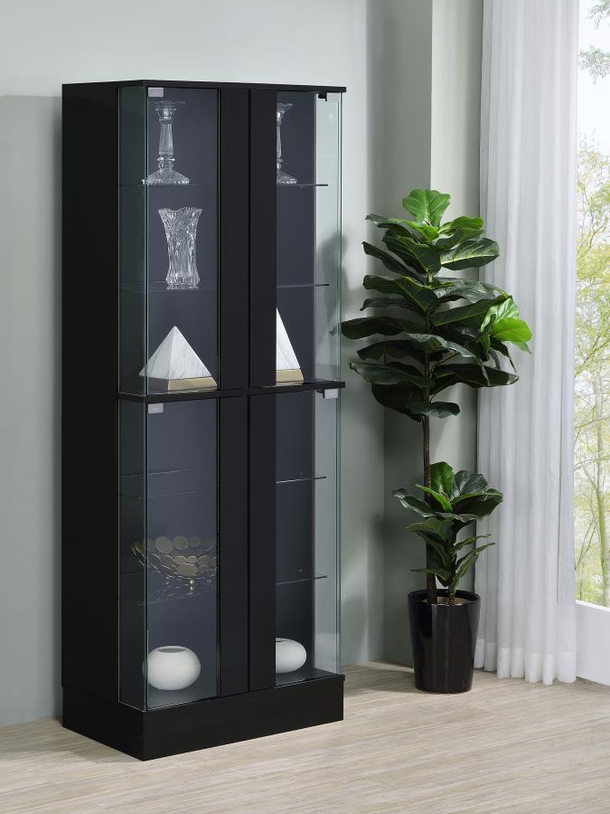 Cabra - 4-door LED Curio Display Cabinet Coaster Fine Furniture