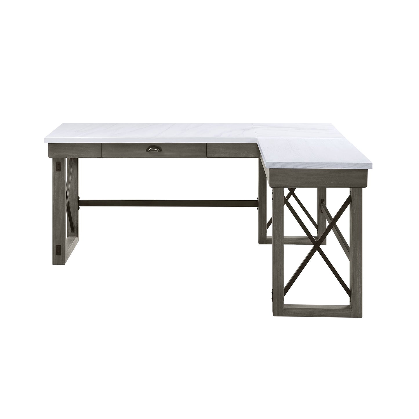 Talmar - Marble Top Weathered Writing Desk With Lift Top Acme