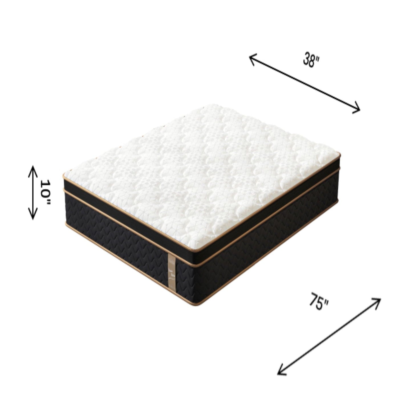 Plush Hybrid Mattresses With Gel Memory Foam, Individual Pocket Spring Motion Isolation Edge Support Somnus Mattress USA