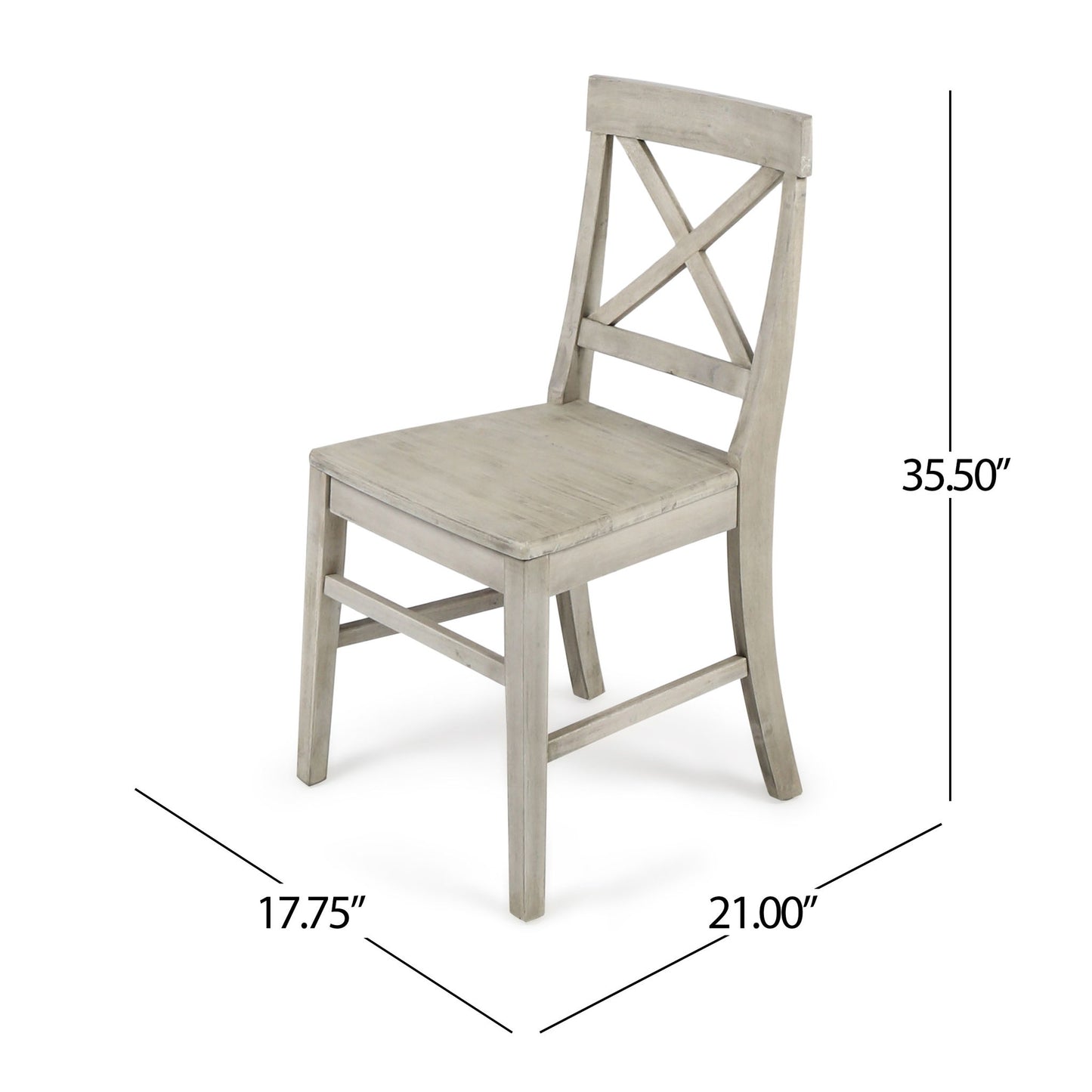 Plethora - Dining Chair With X Shaped Back (Set of 2) Noble House