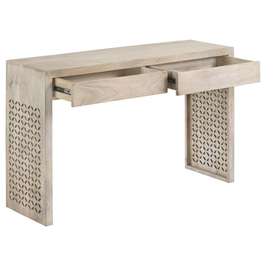 Rickman - 2-Drawer Wood Entryway Console Table - White Washed CoasterEssence