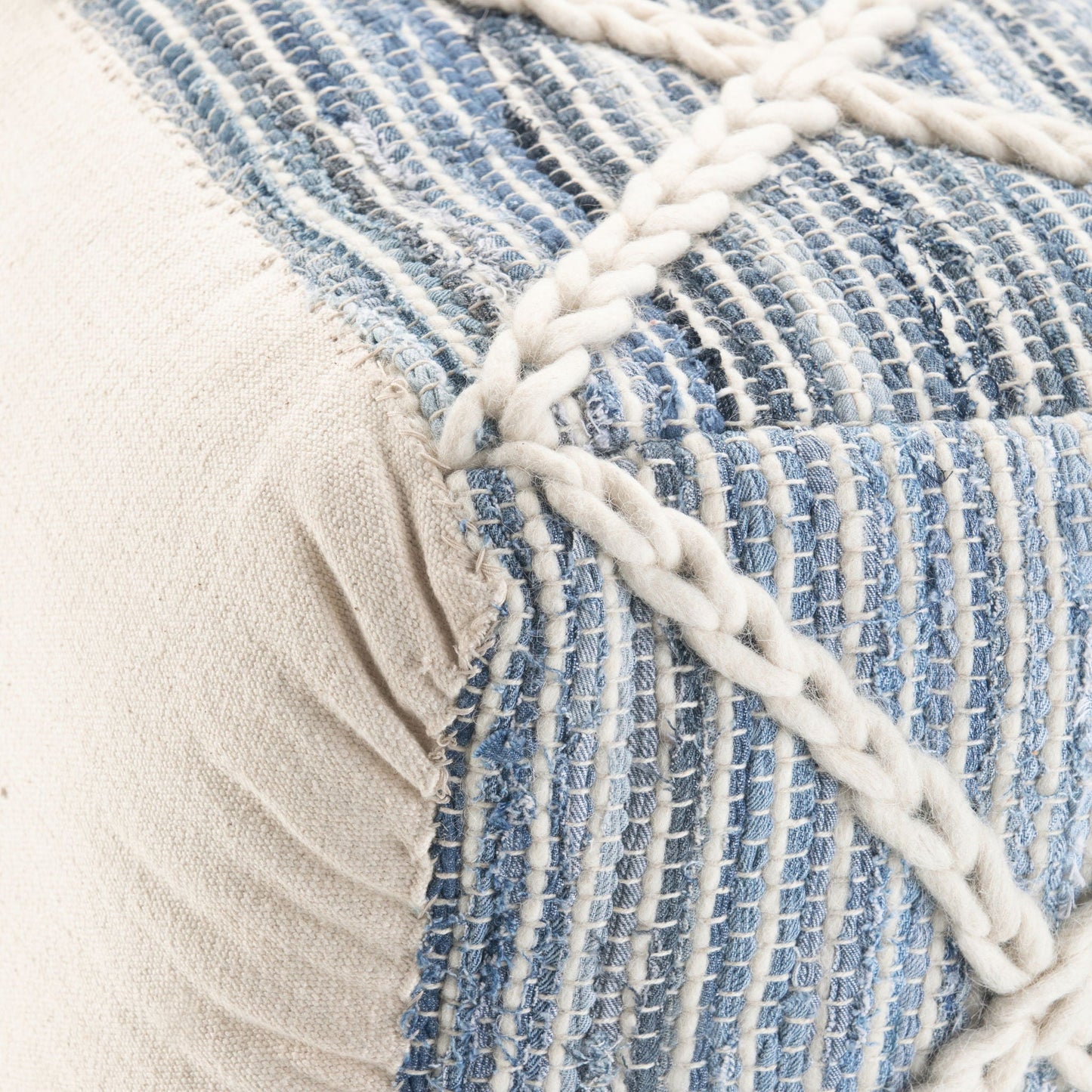 Cowan - Handcrafted Square Pouf Simpli-Home