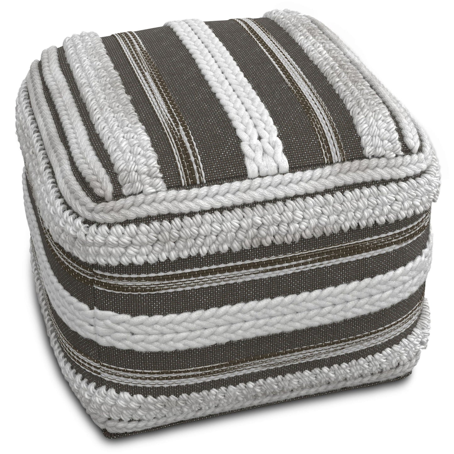Sommer - Handcrafted Square Pouf Simpli-Home