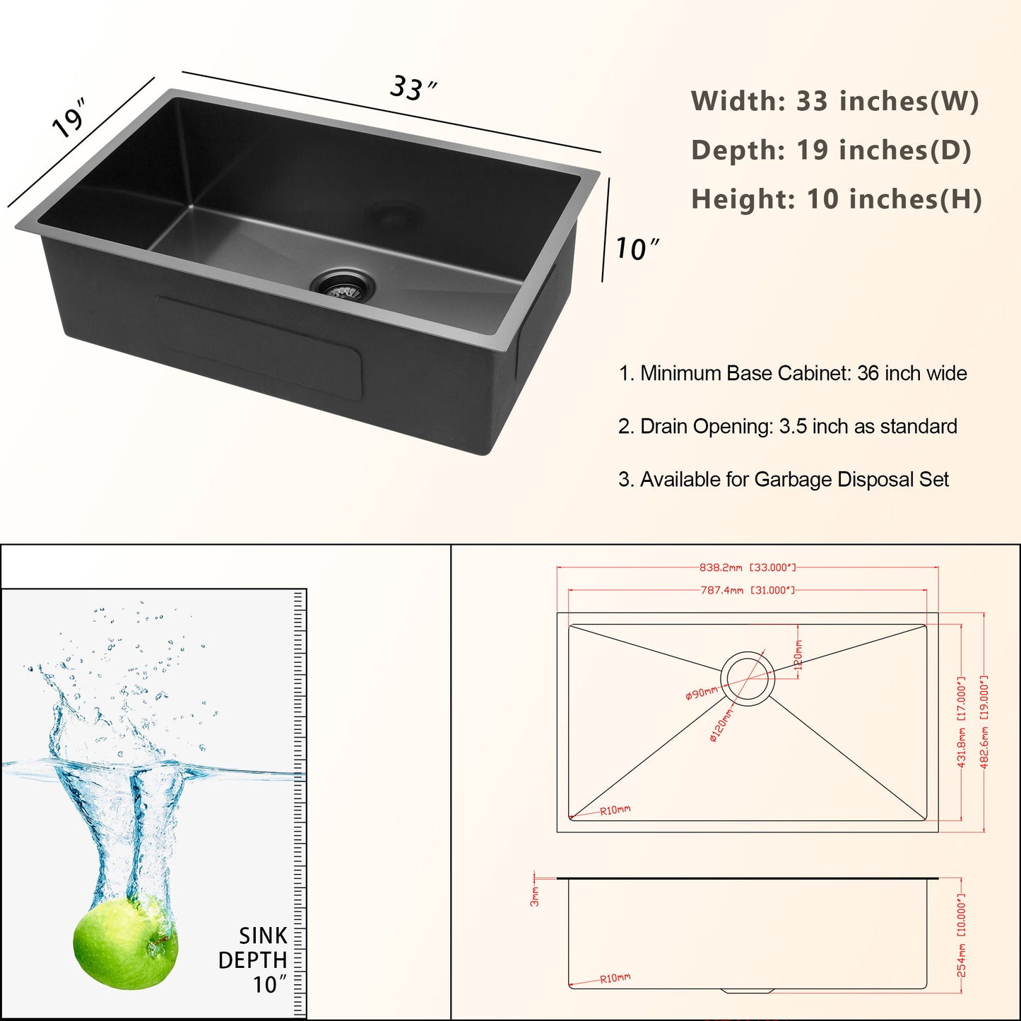 Undermount Kitchen Sink 16 Gauge Stainless Steel Daily Nest