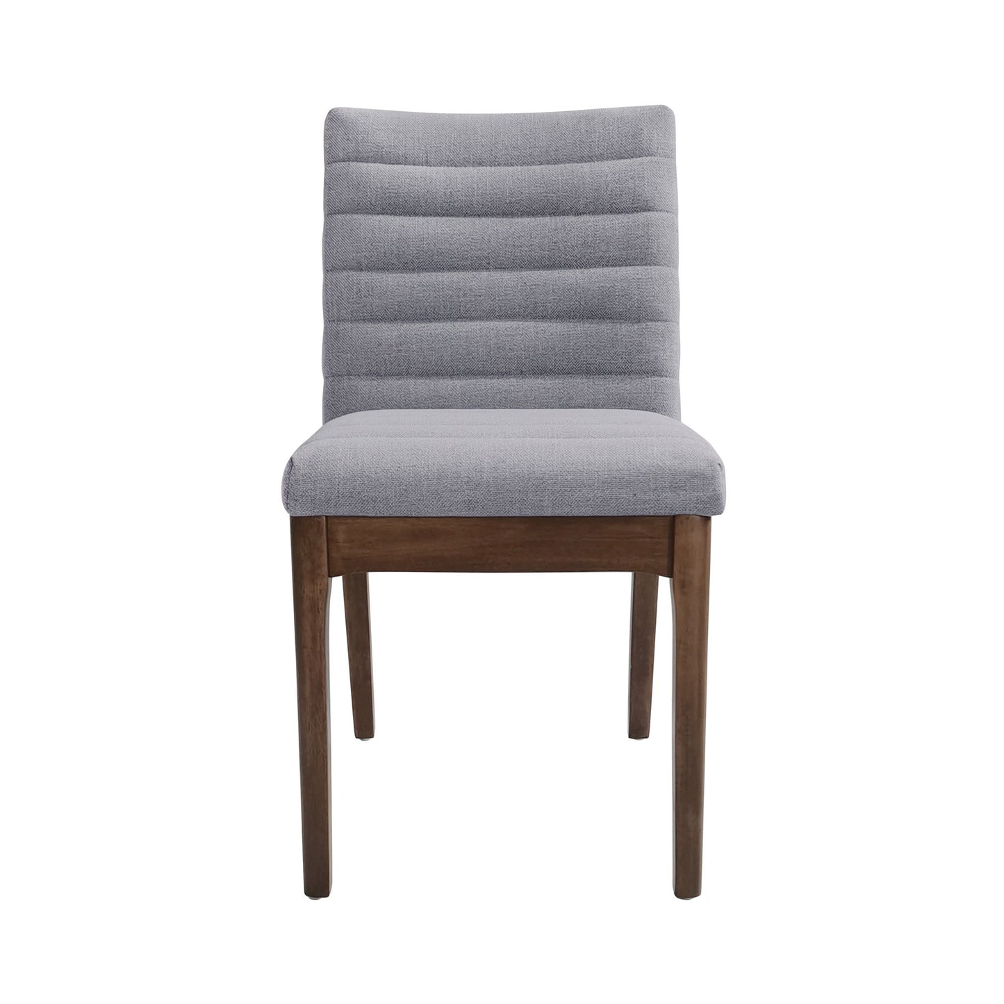 Mid Century Modern Dining Chair (Set of 2) With Channel Stitching - Dark Gray Noble House