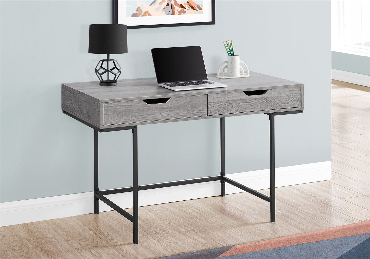 Computer Desk For Home Office, Laptop, Storage Drawers, Contemporary & Modern 8th Street