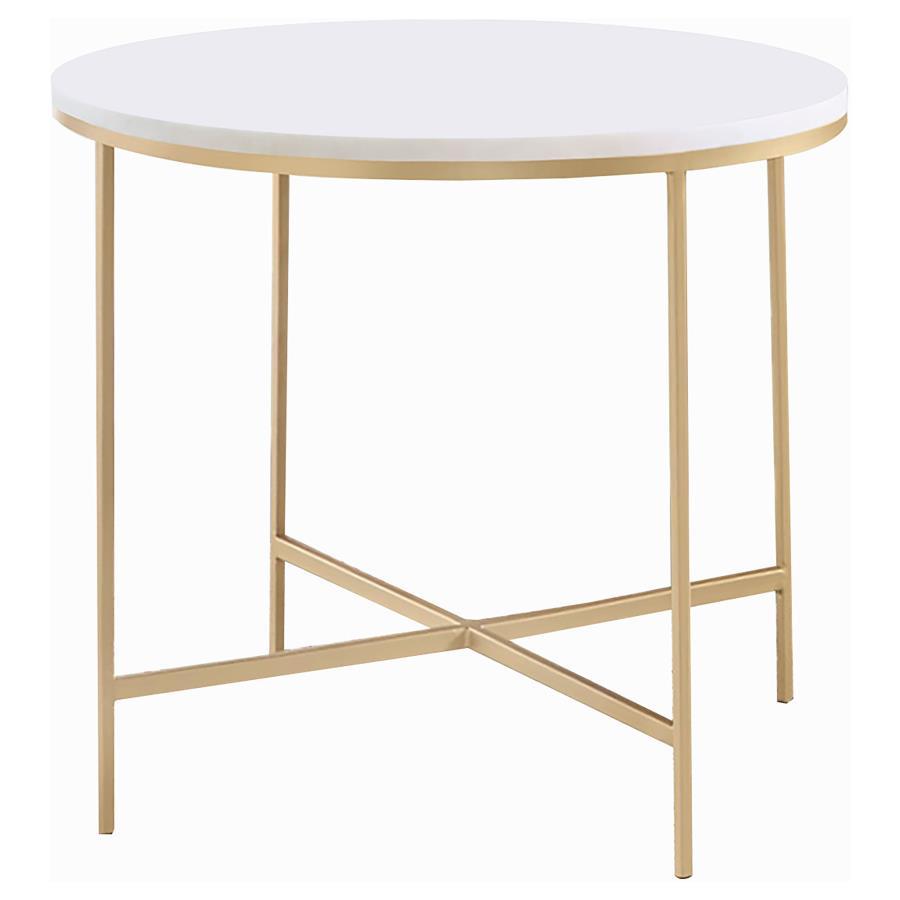 Ellison - Round Marble Coffee And End Table Set Coaster Fine Furniture
