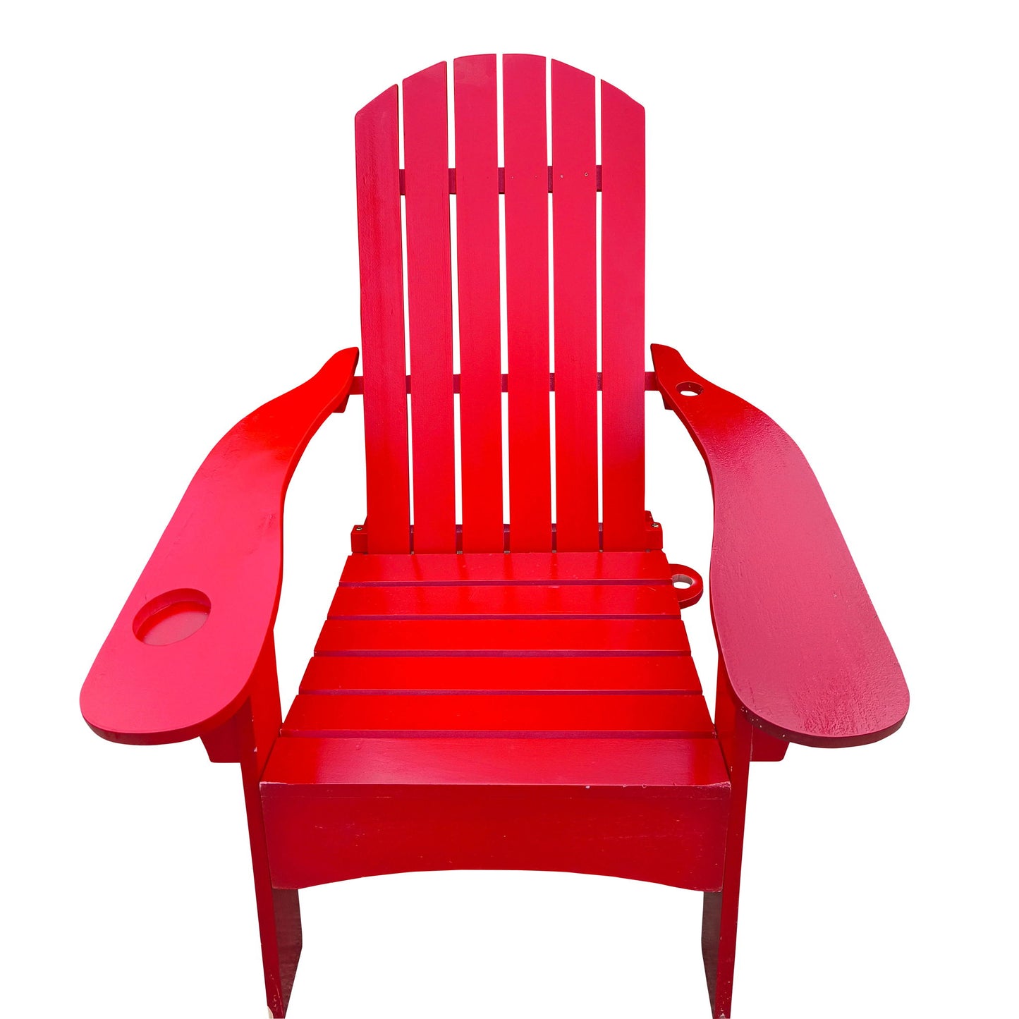Outdoor Or Indoor Wood Adirondack Chair With An Hole To Hold Umbrella, On The Arm Home Essentials