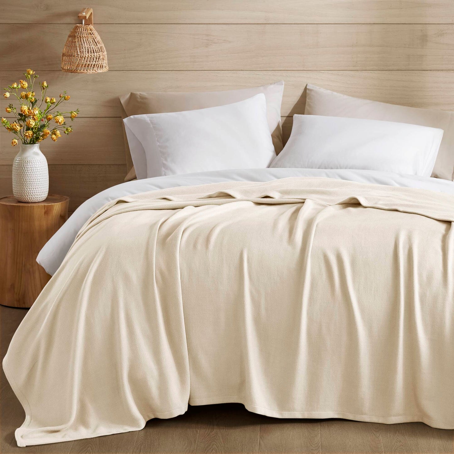 Bamboo Cotton - Full/Queen Rayon From Blanket - Ivory Madison Park