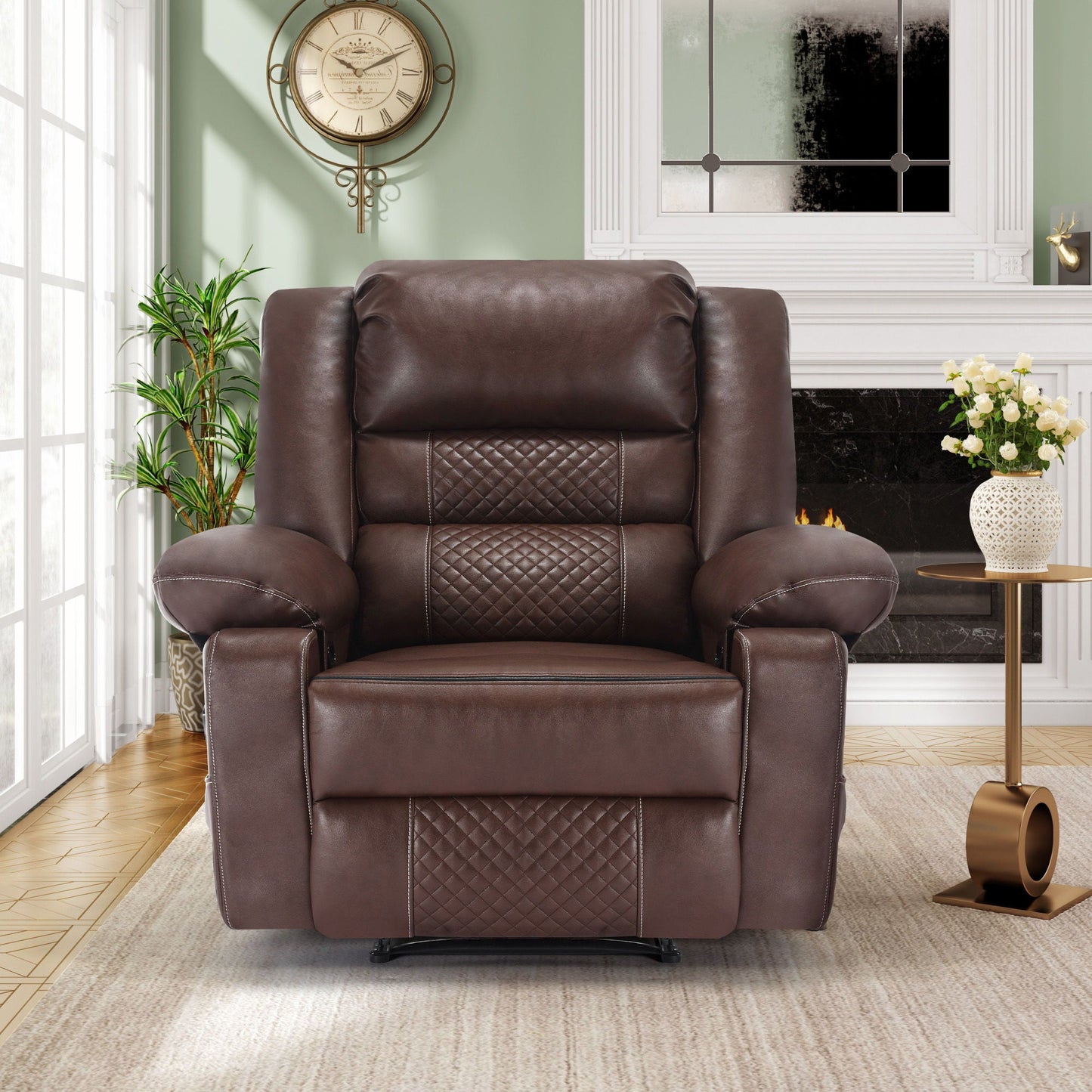 Breathable Leather Massage Recliner Manual Chair Home Essentials