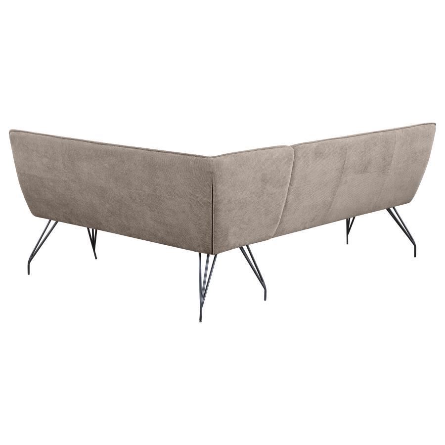 Dodson - Fabric Upholstered L-Shaped Nook Dining Bench Coaster Fine Furniture