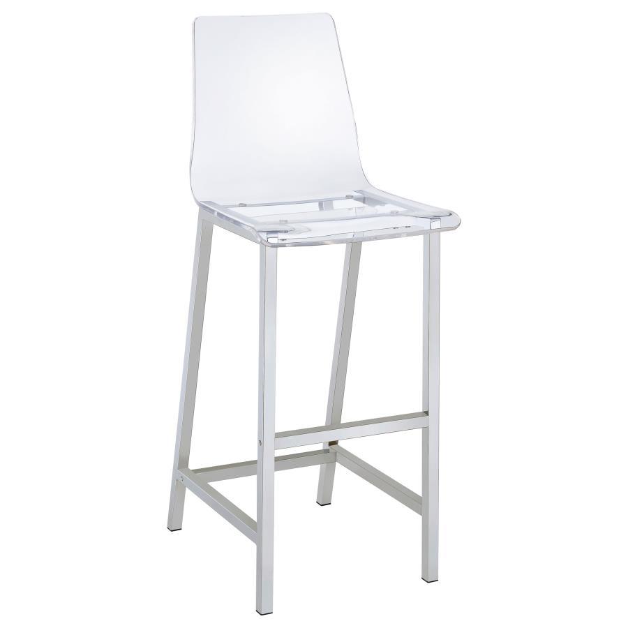 Tolbert - 5 Piece Bar Set With Acrylic Chairs - Clear And Chrome Coaster Fine Furniture