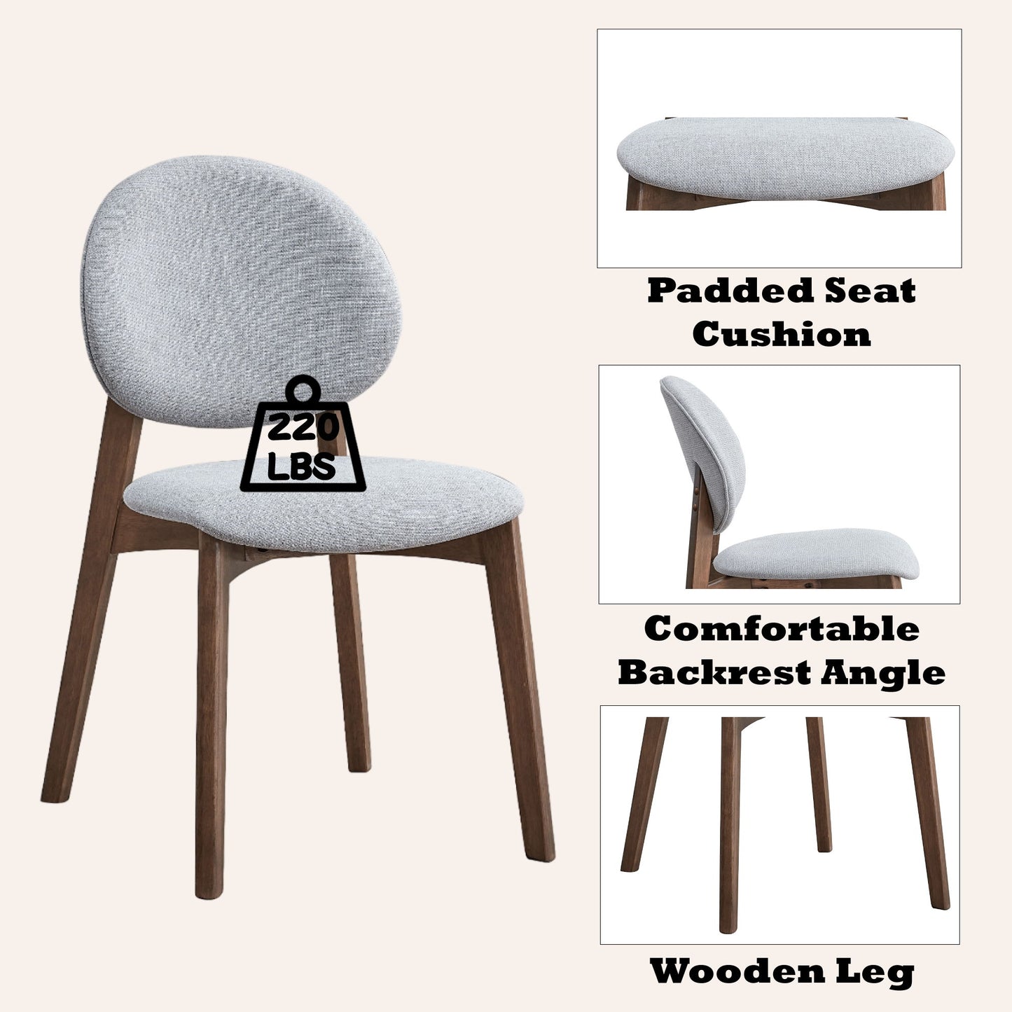 Hadasa - Side Chair, Elegant Upholstery (Set of 2) Acme