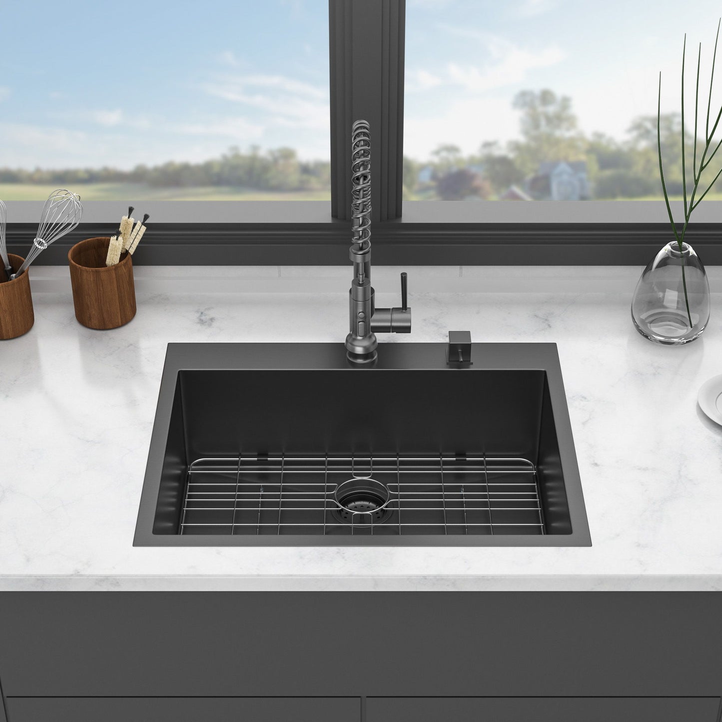 Topmount Kitchen Sink 16 Gauge, Single Bowl Daily Nest