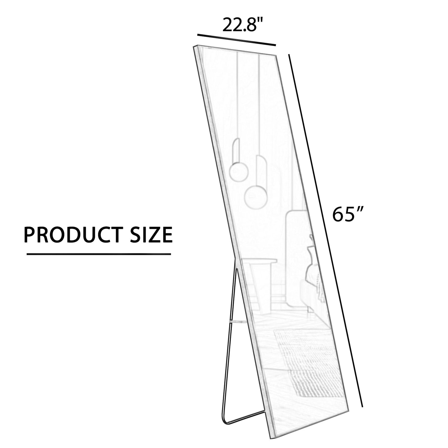 Aluminum Frame Minimalist Mirror, Bathroom Bedroom Wall Mirror, Elevating Contemporary Interiors, Can Be Wall Mounted Or Opened As A Standing Mirror - Black Daily Nest