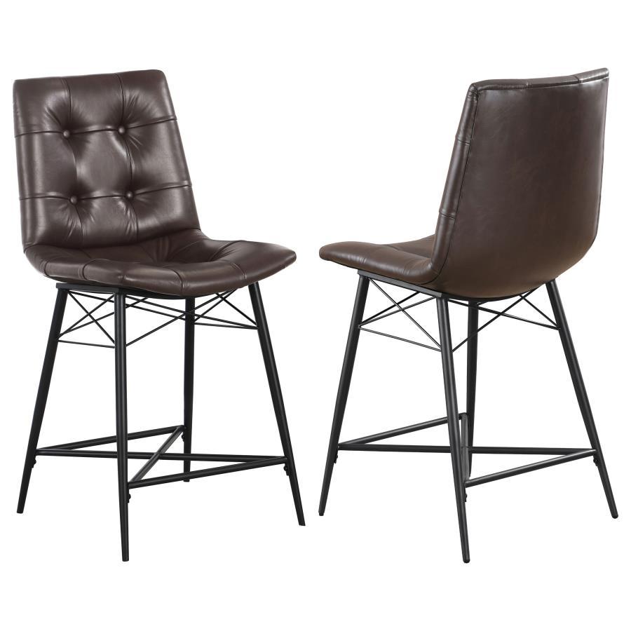 Aiken - Upholstered Tufted Counter Chair (Set of 2) CoasterEssence