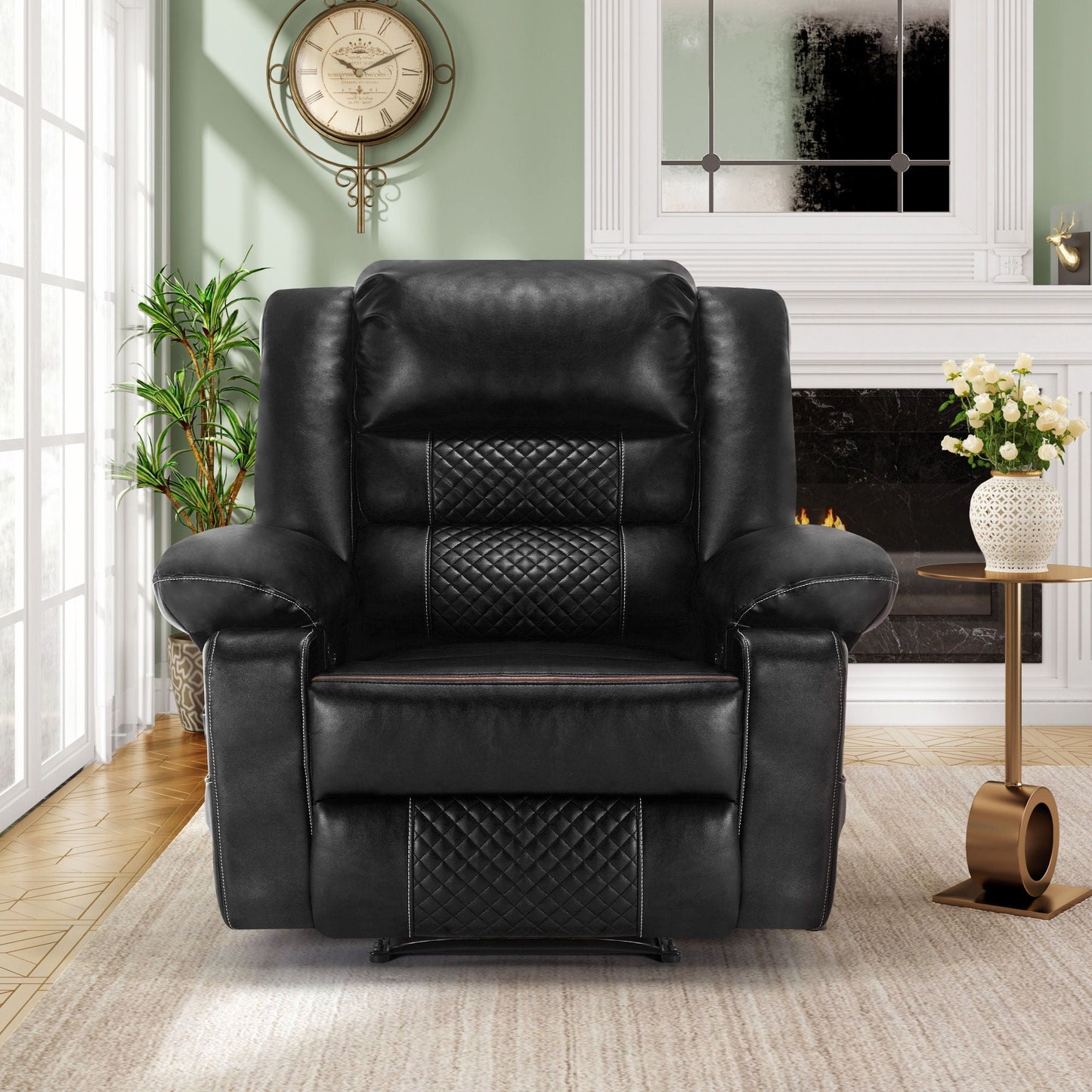 Breathable Leather Massage Recliner Manual Chair Home Essentials