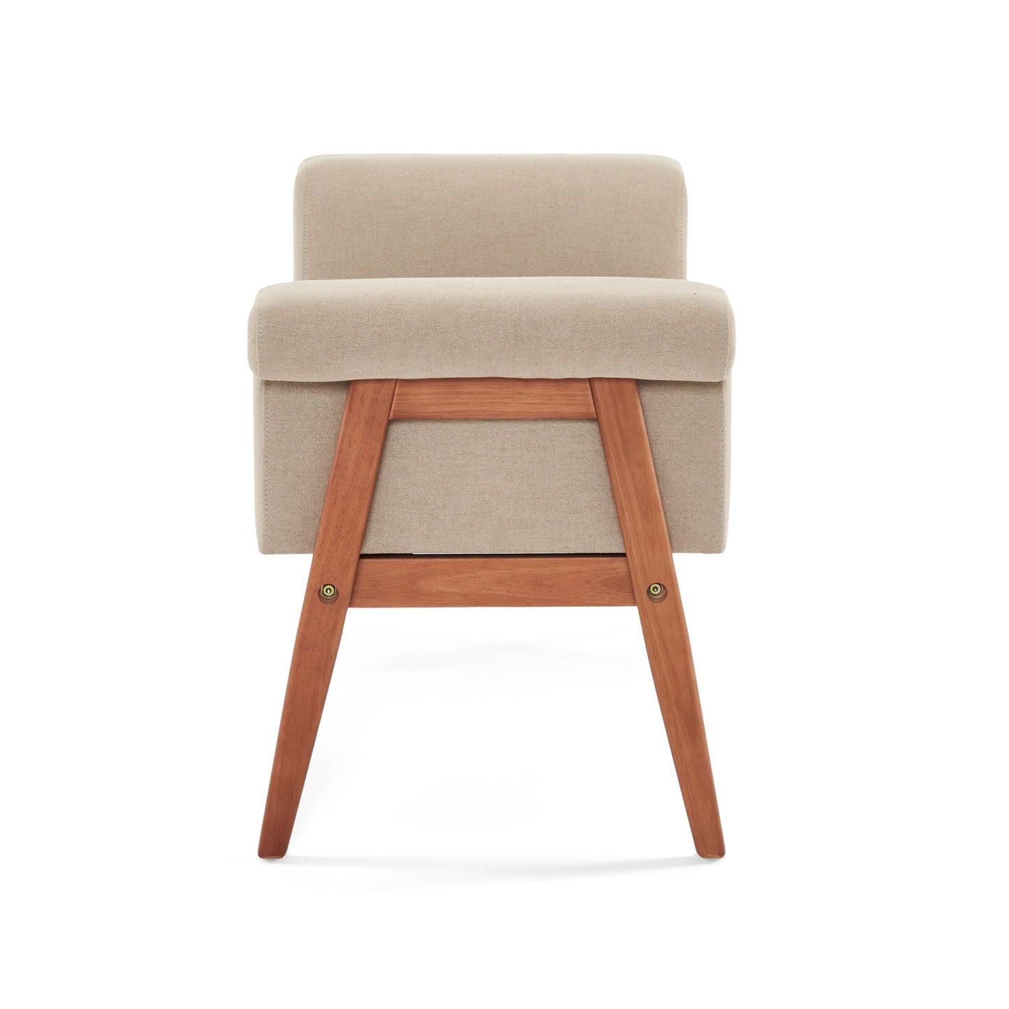 Elegant Tufted Ottoman - Beige / Brown Noble House